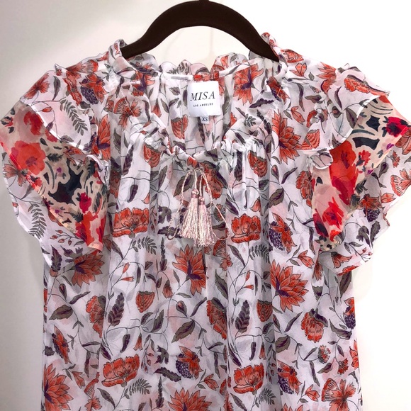 Misa Los Angeles, floral short sleeve top! Brand new🌺 - Picture 6 of 7